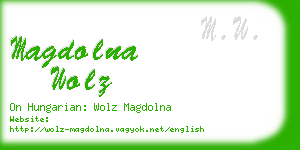 magdolna wolz business card